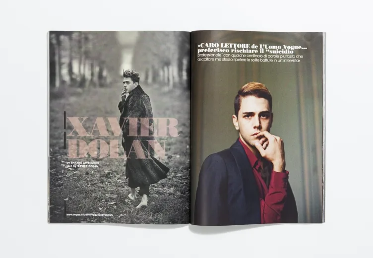 L’Uomo Vogue - December 2014 Xavier Dolan by Shayne Laverdière