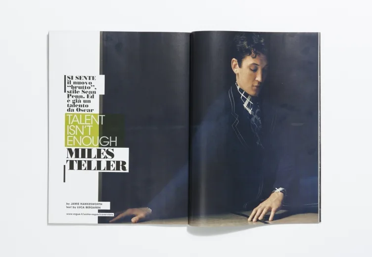 L’Uomo Vogue - February 2015 Miles Teller by Jamie Hawkesworth