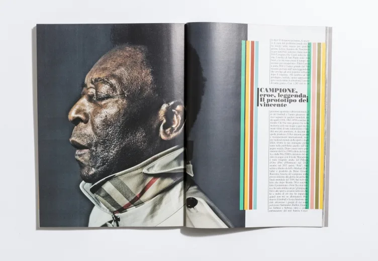 L'Uomo Vogue - March 2015 Pelè by Michel Comte