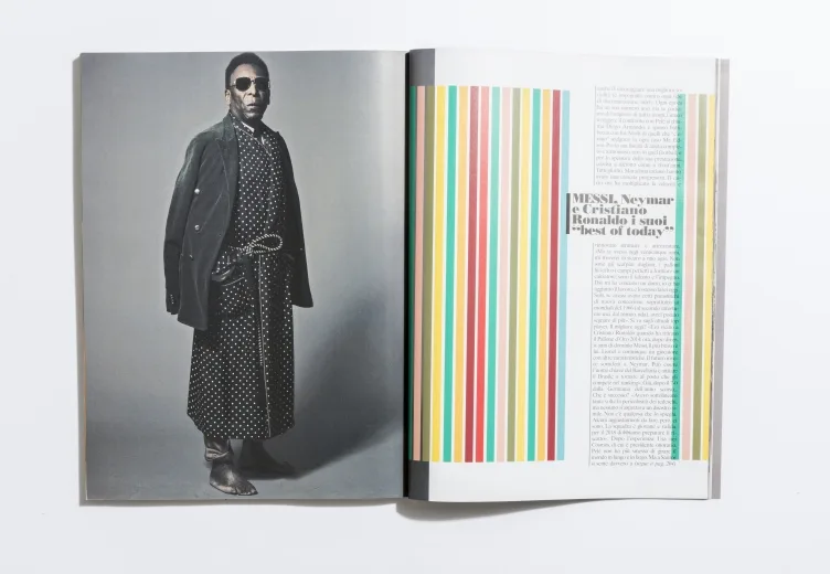 L'Uomo Vogue - March 2015 Pelè by Michel Comte