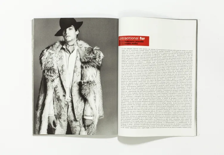 L'uomo Vogue - October 2002 - Untraditional fur by Francesco Scavullo