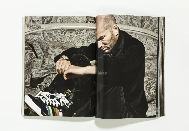 L'UOMO VOGUE - July/August 2008 Zinedine Zidane by Michel Comte