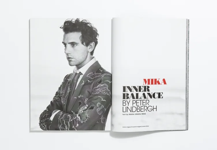 L’Uomo Vogue July/August 2015 Mika by Peter Lindbergh