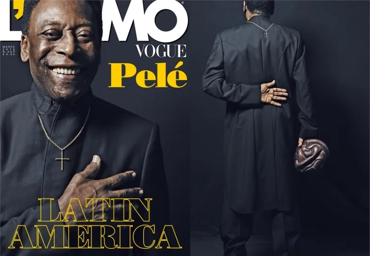 L'Uomo Vogue - March 2015 Pelè by Michel Comte