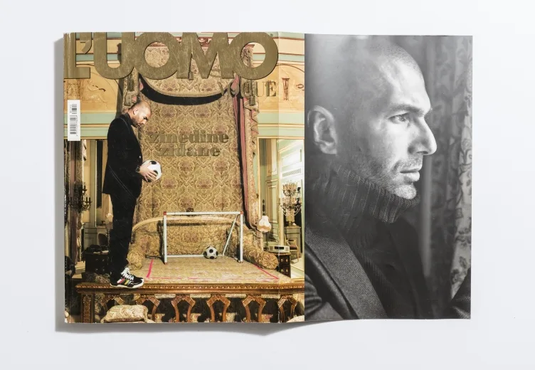 L'UOMO VOGUE - July/August 2008 Zinedine Zidane by Michel Comte