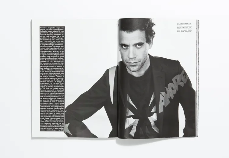 L’Uomo Vogue July/August 2015 Mika by Peter Lindbergh