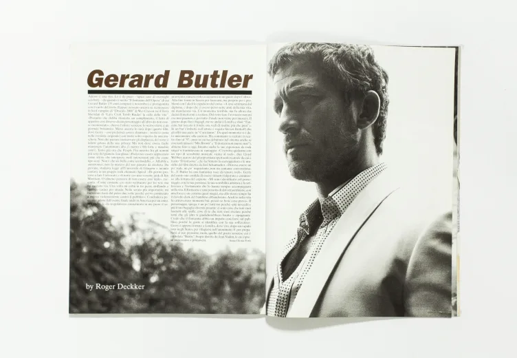 L'UOMO VOGUE - April 2005 Gerard Butler by Roger Deckker