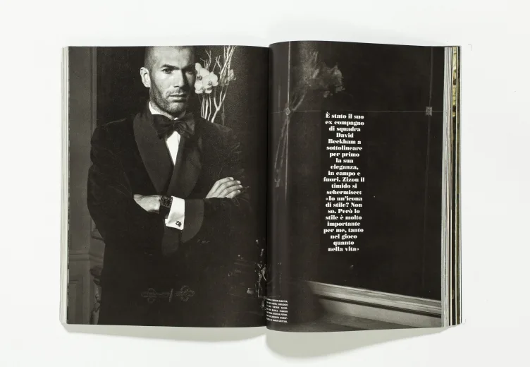 L'UOMO VOGUE - July/August 2008 Zinedine Zidane by Michel Comte