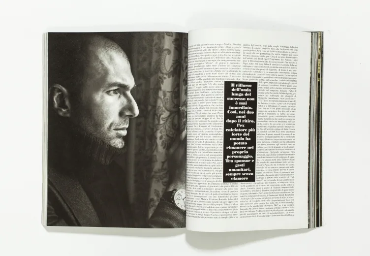 L'UOMO VOGUE - July/August 2008 Zinedine Zidane by Michel Comte