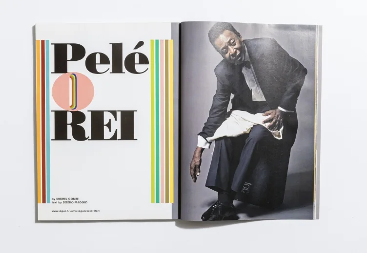 L'Uomo Vogue - March 2015 Pelè by Michel Comte