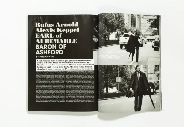 L'UOMO VOGUE - July/August 2007 Rufus Arnold Alexis Keppel Earl of Albemarle Baron of Ashford by Phil Poynter