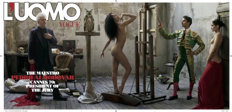 L'UOMO VOGUE COVER - APRIL 2017 PEDRO ALMODOVAR BY MARK SELIGER